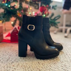 Black Heeled Ankle Boots